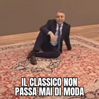 🏛 IL CLASSICO NON PASSA MAI DI MODA итальянский, мем, классика, ковер telegram sticker