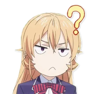 🤔 Anime, Fragezeichen, Verwirrt, Denken, Charakter telegram sticker