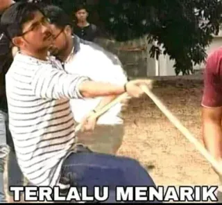 📍 TERLALU MENARIK tug of war, competition, team, fun telegram sticker