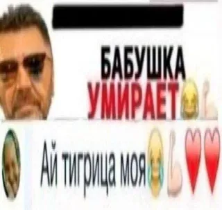 🌟 БАБУШКА УМИРАЕТ 
Ай тигрица моя telegram sticker