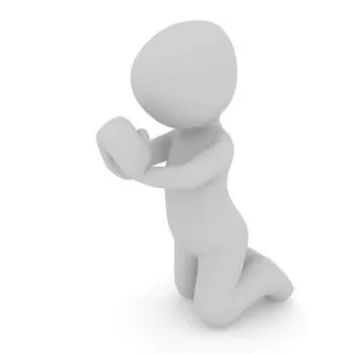 🥺 praying, stick figure, begging, kneeling telegram sticker