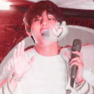 🗼 V v, kpop, cantante, ídolo, kim taehyung, bts, música telegram sticker