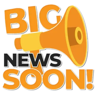 👉 BIG NEWS SOON! annonce, mégaphone, actualités, bientôt, grand, avis telegram sticker