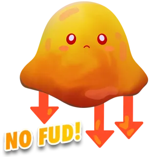😓 NO FUD! FUD, Kein FUD, Cartoon, Figur telegram sticker