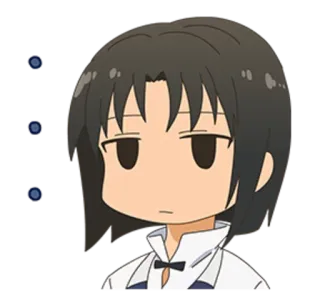 😶 Anime, Personnage, Inexpressif, Dessin animé telegram sticker