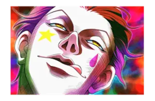 😈 Hisoka Hunter x Hunter anime, manga, hisoka, hunter x hunter, character, face telegram sticker