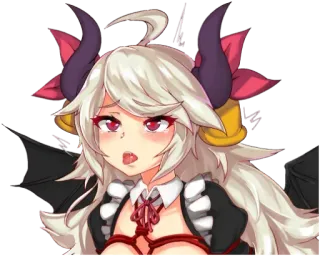 😝 anime, demon, girl, sexy, fantasy, maid telegram sticker