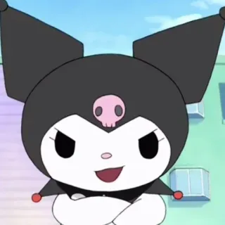 💕 Kuromi Anime, Dibujos animados, Personaje, Kawaii, Sanrio telegram sticker