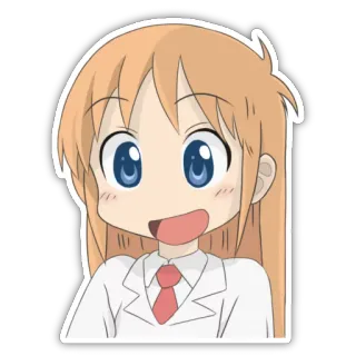 😀 Anime, Urocze, Dziewczyna, Kreskówka, Naklejka telegram sticker