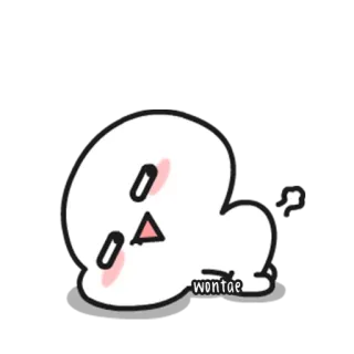 💬 wontae fofo, desenho animado, personagem, bolha telegram sticker