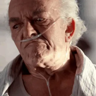 🌓 Hector Salamanca Breaking Bad old, man, angry, scowl telegram sticker