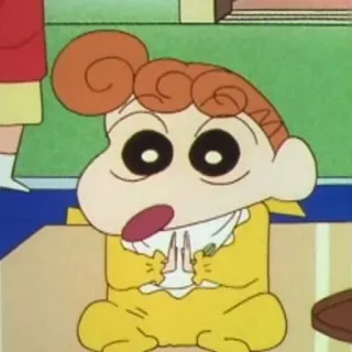 😃 Boo Crayon Shin-chan bébé, mignon, Crayon Shin-chan, animé, dessin animé, nourrisson telegram sticker