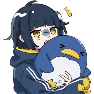 😱 アニメ, ペンギン, かわいい, 漫画, 女の子, ぬいぐるみ, 可愛い telegram sticker