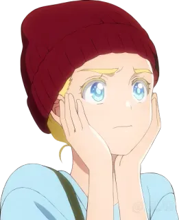 🥹 Аниме, Девушка, Милый, Персонаж, Наклейка telegram sticker