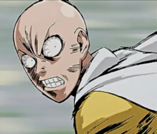 😳 Saitama One-Punch Man Anime, One Punch Man, Saitama, Lustig, Held, Glatze, Ernst telegram sticker
