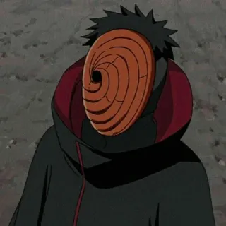 😃 Tobi Naruto Аниме, Ниндзя, Маска, Спираль, Злодей telegram sticker