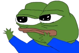 ⚫ Pepe the Frog Frosch, Pepe, Meme, Internet-Meme telegram sticker