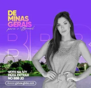 🌱 Ivy BBB 20 DE MINAS GERAIS para o Brasil VOTE NA IVY PARA ENTRAR NO BBB 20 Acesse gshow.globo.com télé-réalité, vote, candidat, Minas Gerais, Brésil whatsapp sticker