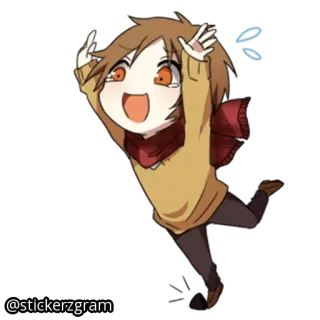 😂 @stickerzgram стикер, мультфильм, персонаж, анимация, чиби, аниме telegram sticker