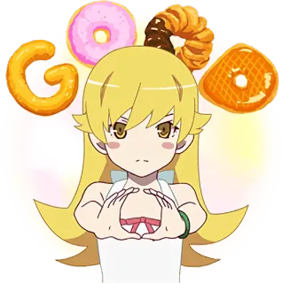 👍 Shinobu Oshino Monogatari Anime, Donat, Toko roti, Manisan, Shinobu, Monogatari telegram sticker