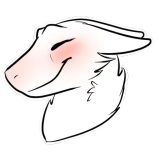 ☺️ animale, pecora, carino, agnello, cartone animato, peloso, illustrazione telegram sticker