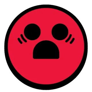 😫 이모지, 이모티콘, 표정, 얼굴, 충격, 놀람, 빨간색 telegram sticker