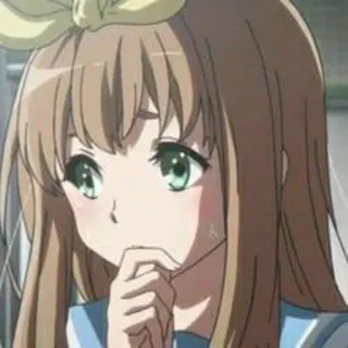 🧐 anime, girl, character, cute, bow whatsapp sticker