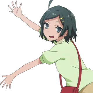 😀 anime, personagem, garota, fofo, amigável telegram sticker