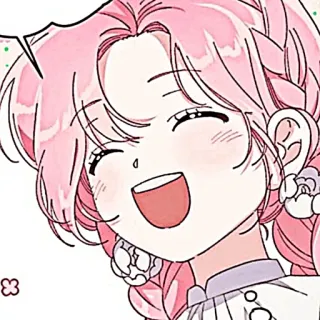 🌸 Anime, Manga, Rambut pink, Gadis, Senyum, Imut telegram sticker