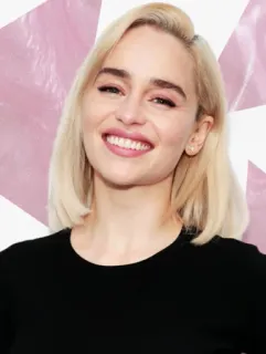🌙 Emilia Clarke 女演员, 名人, 女性, 肖像, 金发, 微笑 whatsapp sticker