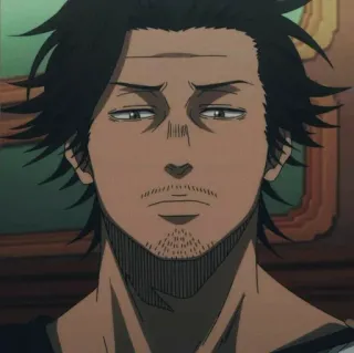 ⚫️ Yami Sukehiro Black Clover Anime, Black Clover, Yami, Yami Sukehiro, Manga, Capitaine, Black Bulls whatsapp sticker
