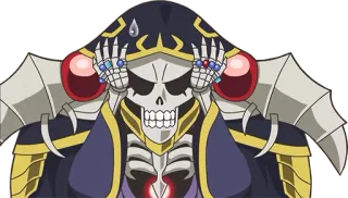 😱 Ainz Ooal Gown Overlord anime, skeleton, mage, Overlord, Ainz Ooal Gown telegram sticker