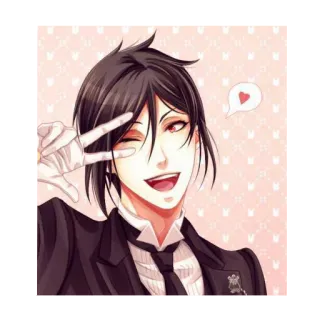 😉 Sebastian Michaelis Black Butler Anime, Manga, Sebastian Michaelis, Black Butler, Butler, Dämon, Fanart telegram sticker