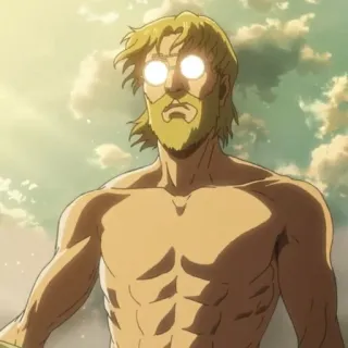 🌟 Zeke Yeager Attack on Titan Anime, Personagem, Titã, Monstro, Abdômen, Musculoso, Zeke Yeager telegram sticker