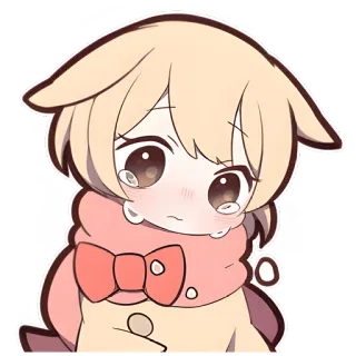 😭 аниме, милый, грустный, плачущий, каваий, мультфильм telegram sticker