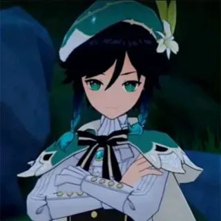 💚 Venti Genshin Impact venti, genshin impact, anime, videogioco, personaggio, posa whatsapp sticker
