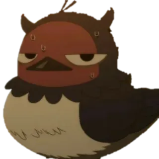 😒 pájaro, sudor, dibujo animado, animal whatsapp sticker