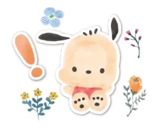🧁 Pochacco Pochacco, Sanrio, perro, dibujos animados, lindo, personaje whatsapp sticker