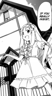 😏 IF YOU REALLY INSIST, Anime, Dziewczyna, Manga, Ilustracja, Postać telegram sticker