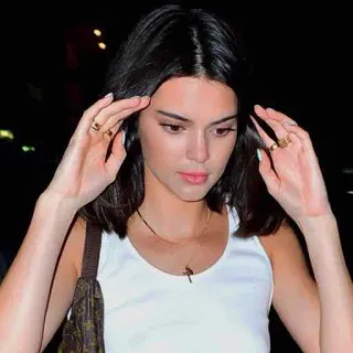 🤯 Kendall Jenner Modella, Celebrità, Moda, Stile, Donna, Ritratto telegram sticker