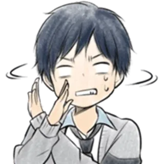 ✋ Anime, Manga, Cartoon, Sticker, Figur, Emotional telegram sticker