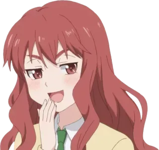 😏 アニメ, 女の子, ドヤ顔, ポートレート, カートゥーン telegram sticker