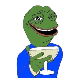 🐸 Pepe the Frog Meme, Meme de Internet, Rana, Pepe, Celebración telegram sticker
