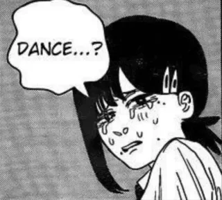 🤍 Kobeni Higashiyama Chainsaw Man DANCE...? Anime, Manga, Pianto, Ballo, Angoscia, Emozionale whatsapp sticker