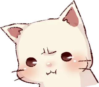😒 cat, cute, animal, sticker, cartoon, kawaii telegram sticker