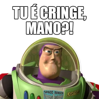 🧑‍🦳 Buzz Lightyear Toy Story TU É CRINGE, MANO?! buzz lightyear, toy story, meme, cringe, space ranger telegram sticker