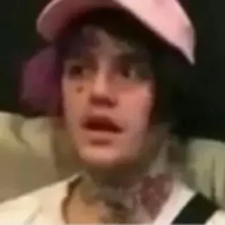 🐣 Lil Peep Lil Peep, Muzyk, Portret, Różowa czapka, Emo, Raper telegram sticker