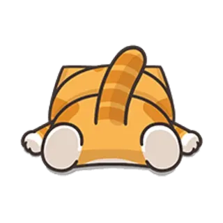 🐵 고양이, 주황색 얼룩 고양이, 동물, 귀여운, 만화, 기발한, 장난기 있는 telegram sticker