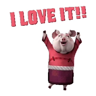 ❤️ I LOVE IT!! maiale, felice, eccitato, amore, rosso telegram sticker