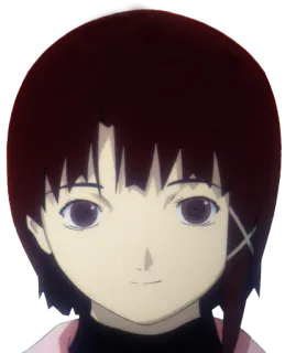 ✂ Lain Iwakura Serial Experiments Lain Anime, Potret, Gadis, Lain Iwakura, Serial Experiments Lain telegram sticker